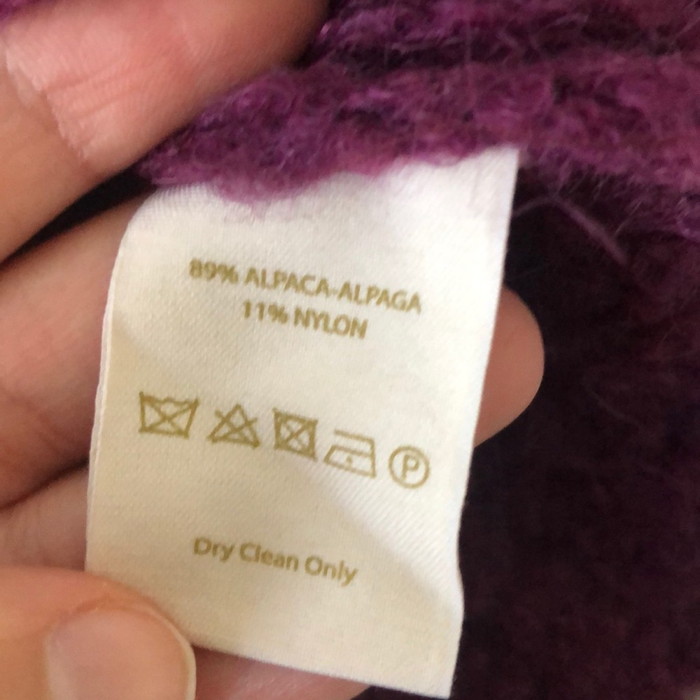 Free people alpaca plum wine oversized turtleneck - Picture 6 of 7